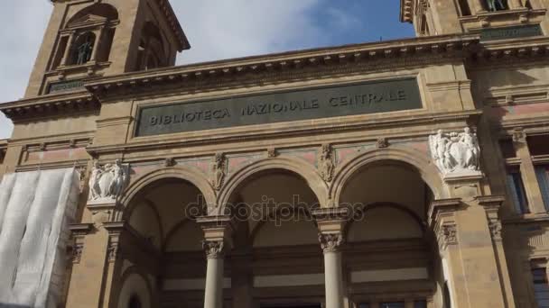 W bibliotece narodowej w Florencji – Toskania — Wideo stockowe