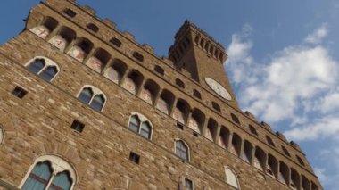 Floransa İtalya tarihi Belediye Binası Palazzo Vecchio şehrin ana Meydanı - Tuscany adlı