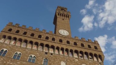 Ünlü Palazzo Vecchio Floransa - Vecchio Sarayı tarihi şehir merkezinde - Toskana