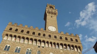 Floransa İtalya tarihi Belediye Binası Palazzo Vecchio şehrin ana Meydanı - Tuscany adlı
