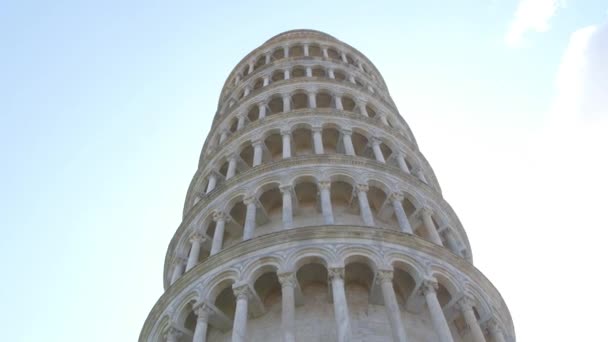 Знаменитая Пизанская башня - важная достопримечательность в Тоскане - Тоскана — стоковое видео