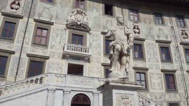 Incrível mansão na Praça Cavalieri em Pisa - Universidade do Palácio de Carovana - Toscana — Vídeo de Stock