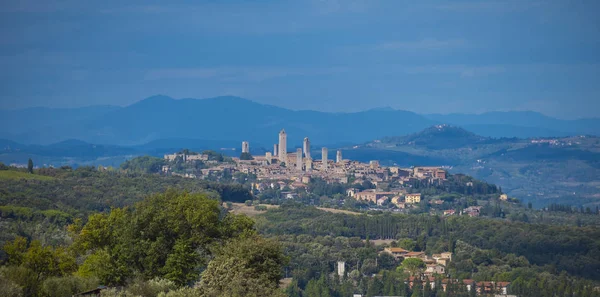 Pequena aldeia na Toscana - San Gimignano — Fotografia de Stock