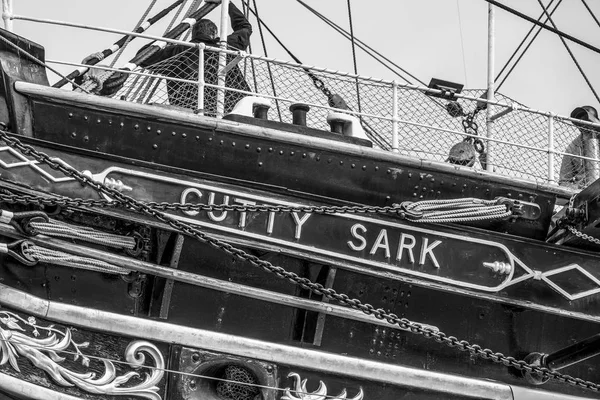 Gran atracción turística en Londres Greenwich - The Cutty Sark - LONDON - GRAN BRETAÑA - 19 DE SEPTIEMBRE DE 2016 — Foto de Stock