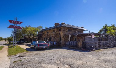 Route 66 Oklahoma - Stroud - Oklahoma - 16 Ekim 2017 güzel ve şık Rock Cafe