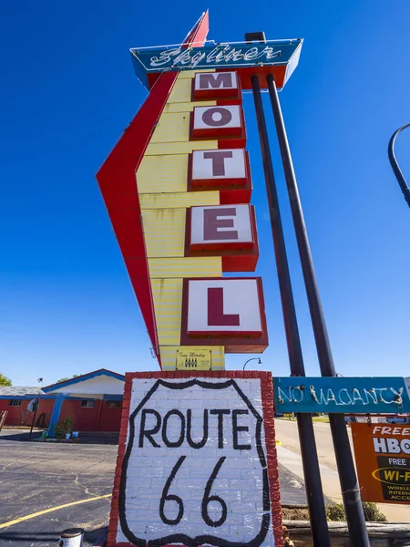 Stílusos Skyliner Motel a Route 66 - Stroud - Oklahoma - 2017. október 16. — Stock Fotó