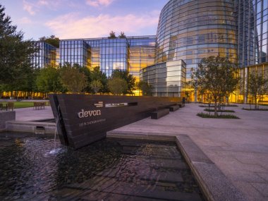 Devon Energy binaların Oklahoma City - Oklahoma City - Oklahoma - 18 Ekim 2017 modern mimari