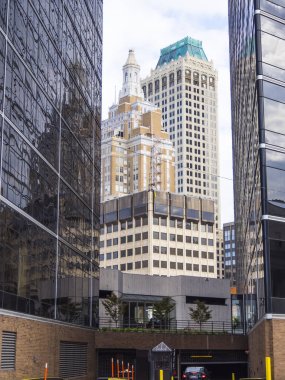 Modern ofis binaları Tulsa Downtown - Tulsa - Oklahoma - 17 Ekim 2017