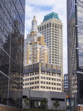 Modern ofis binaları Tulsa Downtown - Tulsa - Oklahoma - 17 Ekim 2017