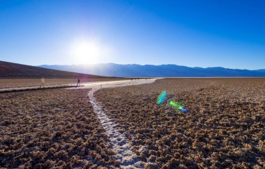 Ölüm Vadisi Milli Parkı California - Badwater Tuz Gölü - Death Valley - California - 23 Ekim 2017 güzel sahne