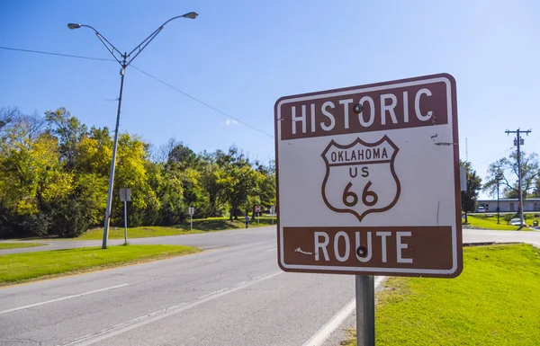 Firma storica della Route 66 in Oklahoma - TULSA - OKLAHOMA - 17 OTTOBRE 2017 — Foto Stock