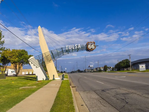 La célèbre Route 66 Gate à Tulsa Oklahoma — Photo