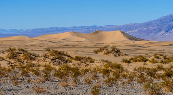 死の谷で非常に平らな砂丘の美しい風景 — ストック写真