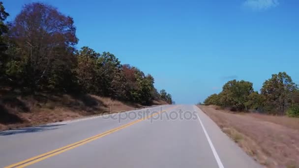 オクラホマ - ハメ撮り運転美しい国の道路 — ストック動画