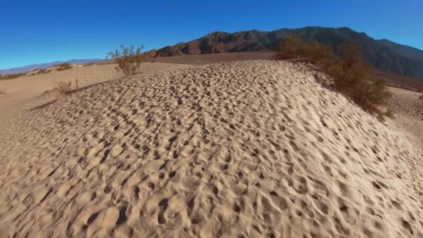 Parque Nacional do Vale da Morte Incrível - as dunas de areia Mesquite — Vídeo de Stock