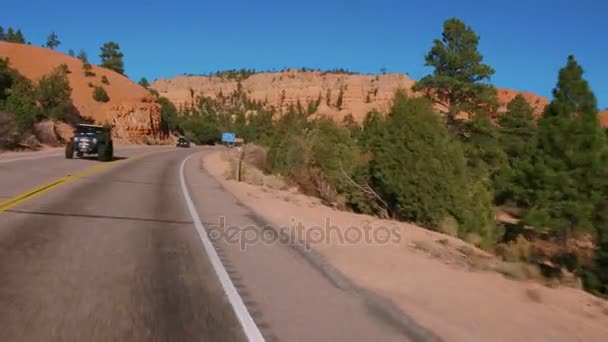 De prachtige Red Canyon in Utah - prachtige schilderachtige wegen — Stockvideo