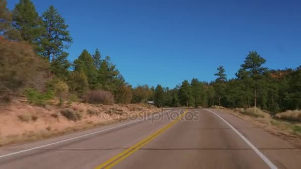 Il bellissimo Red Canyon nello Utah - meravigliose strade panoramiche — Video Stock