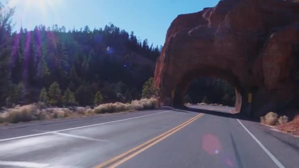 Den vackra Red Canyon i Utah - underbara natursköna vägar — Stockvideo