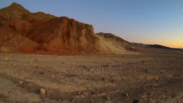 Csodálatos Death Valley Nemzeti Park este naplemente után — Stock videók