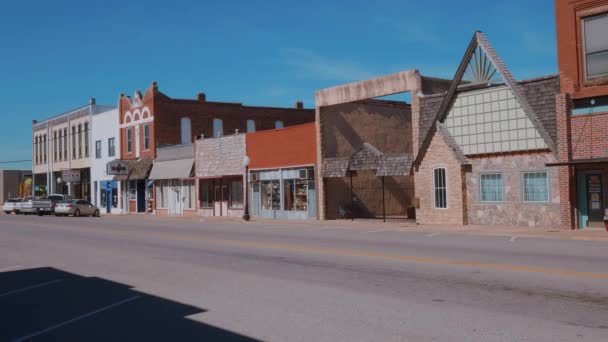 Il bellissimo centro di Stroud - una piccola città in Oklahoma — Video Stock