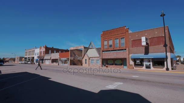 Il bellissimo centro di Stroud - una piccola città in Oklahoma — Video Stock