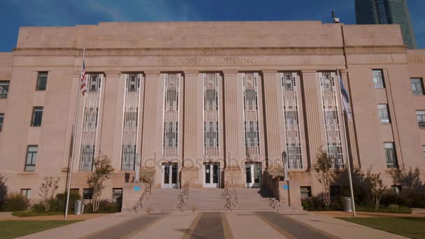 俄克拉荷马州市的市政大楼 — 图库视频影像