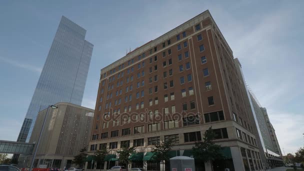Oklahoma City Downtown gebouwen — Stockvideo