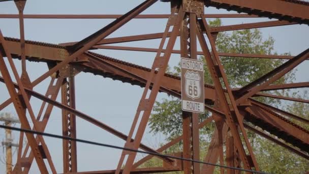 Eredeti 66-os út híd 1921-től Oklahomában — Stock videók