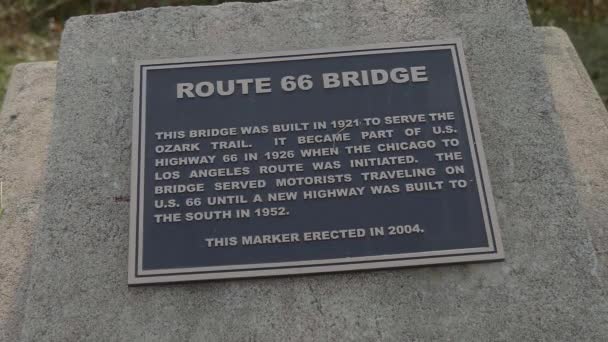 Oryginalna trasa 66 Most z 1921 roku w Oklahomie — Wideo stockowe