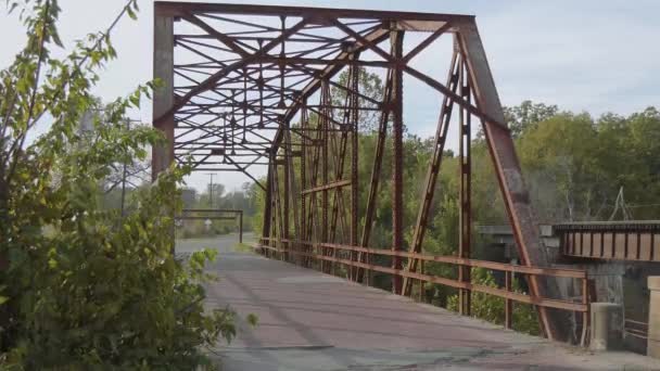 Original Route 66 Bridge från 1921 i Oklahoma — Stockvideo