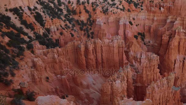 Tebing merah Taman Nasional Ngarai Bryce di Utah — Stok Video