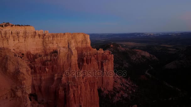 Awesome wide angle view over Bryce Canyon National Park in Utah — Stock Video