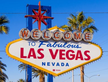 Şerit, ünlü ve popüler Las Vegas Wolcome işareti