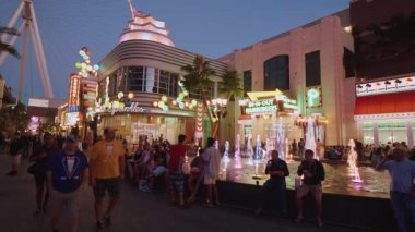 Las Vegas 'taki Linq Otel' in güzel yaya bölgesi LAS VEGAS-NEVADA, 11 Ekim 2017