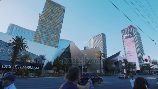 Kryształy budynku w Las Vegas Boulevard - Las Vegas, Nevada, zm. 11 października 2017 — Wideo stockowe