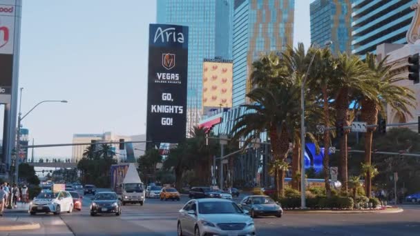 Las Vegas Boulevard at the Aria Hotel and Casino - LAS VEGAS-NEVADA, 11 OCTOBRE 2017 — Video