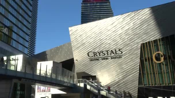 Nákupní centrum Crystals na bulváru Las Vegas - LAS VEGAS-NEVADA, 11. října 2017 — Stock video