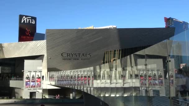 Las Vegas 'taki İnanılmaz Kristaller Alışveriş Merkezi LAS VEGAS-NEVADA, 11 Ekim 2017 — Stok video