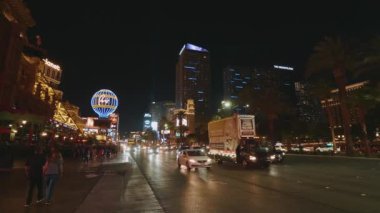 Ünlü striptiz - Las Vegas Bulvarı'nda gece - Las Vegas Nevada, 11 Ekim 2017