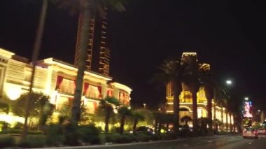 Las Vegas - şaşırtıcı Las Vegas Bulvarı'nda sokak görünümü - Las Vegas Nevada, şerit 11 Ekim 2017 sürme
