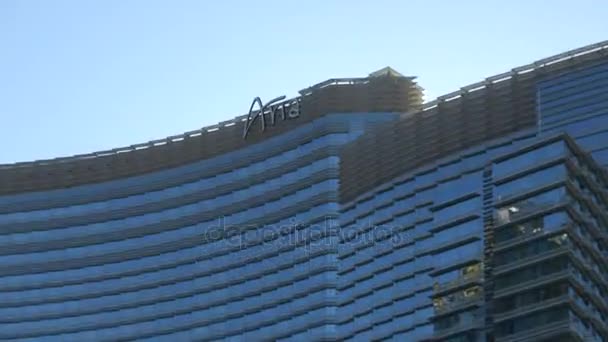 Aria Hotel and Casino in Las Vegas - LAS VEGAS-NEVADA, 11 октября 2017 — стоковое видео