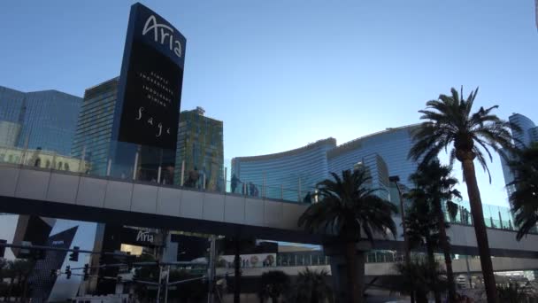 Aria Hotel und Casino in Las Vegas - LAS VEGAS-NEVADA, 11. OKTOBER 2017 — Stockvideo
