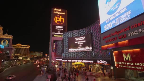 Planet Hollywood Hotel and Casino en Las Vegas - LAS VEGAS-NEVADA, 11 de octubre de 2017 — Vídeos de Stock