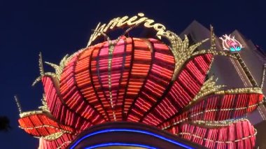 Flamingo Otel ve Kumarhanesi Las Vegas - güzel bir akşam manzarası - LAS VEGAS-NEVADA, 11 Ekim 2017