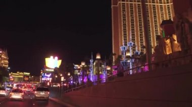 Muhteşem Las Vegas Las Vegas strip üzerinde -, Nevada Las Vegas 11 Ekim 2017 sürüş gece-