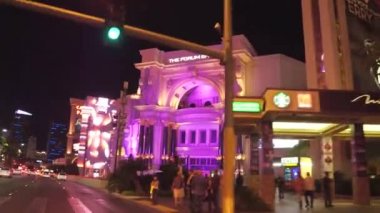 Gece Las Vegas 'ta muhteşem oteller ve kumarhaneler LAS VEGAS-NEVADA, 11 Ekim 2017