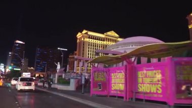 Muhteşem Las Vegas Las Vegas strip üzerinde -, Nevada Las Vegas 11 Ekim 2017 sürüş gece-