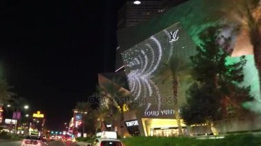 Gece Las Vegas 'ta muhteşem oteller ve kumarhaneler LAS VEGAS-NEVADA, 11 Ekim 2017