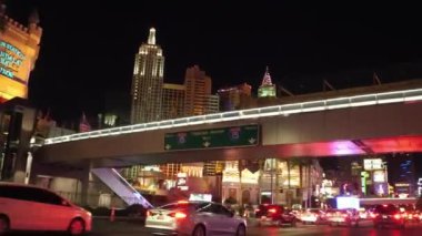 Gece Las Vegas 'ta muhteşem oteller ve kumarhaneler LAS VEGAS-NEVADA, 11 Ekim 2017