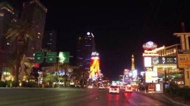 Las Vegas - şaşırtıcı Las Vegas Bulvarı'nda sokak görünümü - Las Vegas Nevada, şerit 11 Ekim 2017 sürme